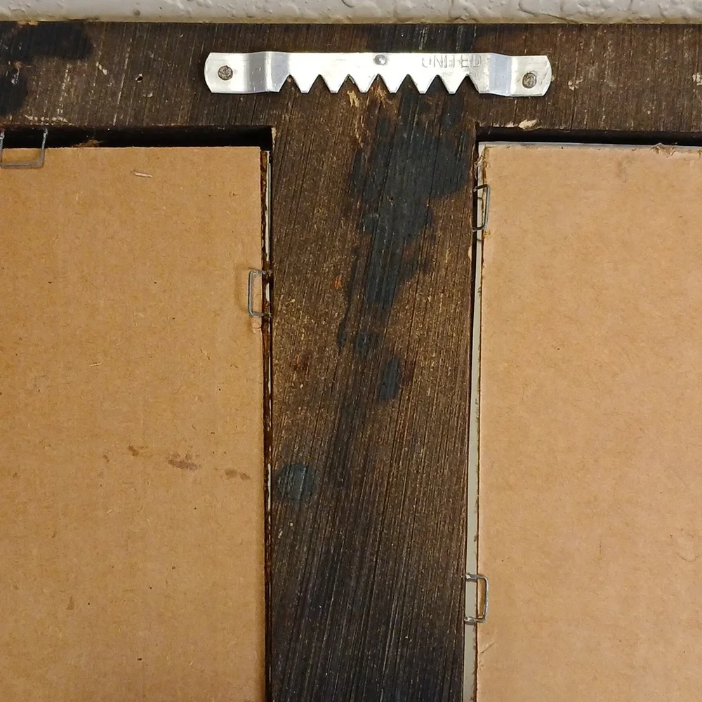 Antique Oval Wood Double‎ Frame